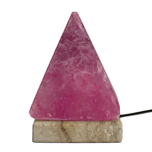 USB Himalayan Salt Lamp – Pyramid | 9cm | Random Colour Selection