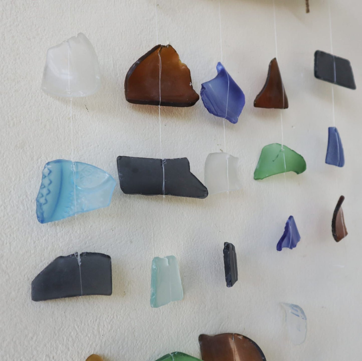 Driftwood & Sea Glass Five String Hanging – Multicolour