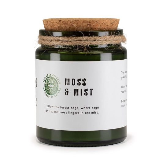 Greenman Rituals Woodwick Soy Candle – Moss & Mist