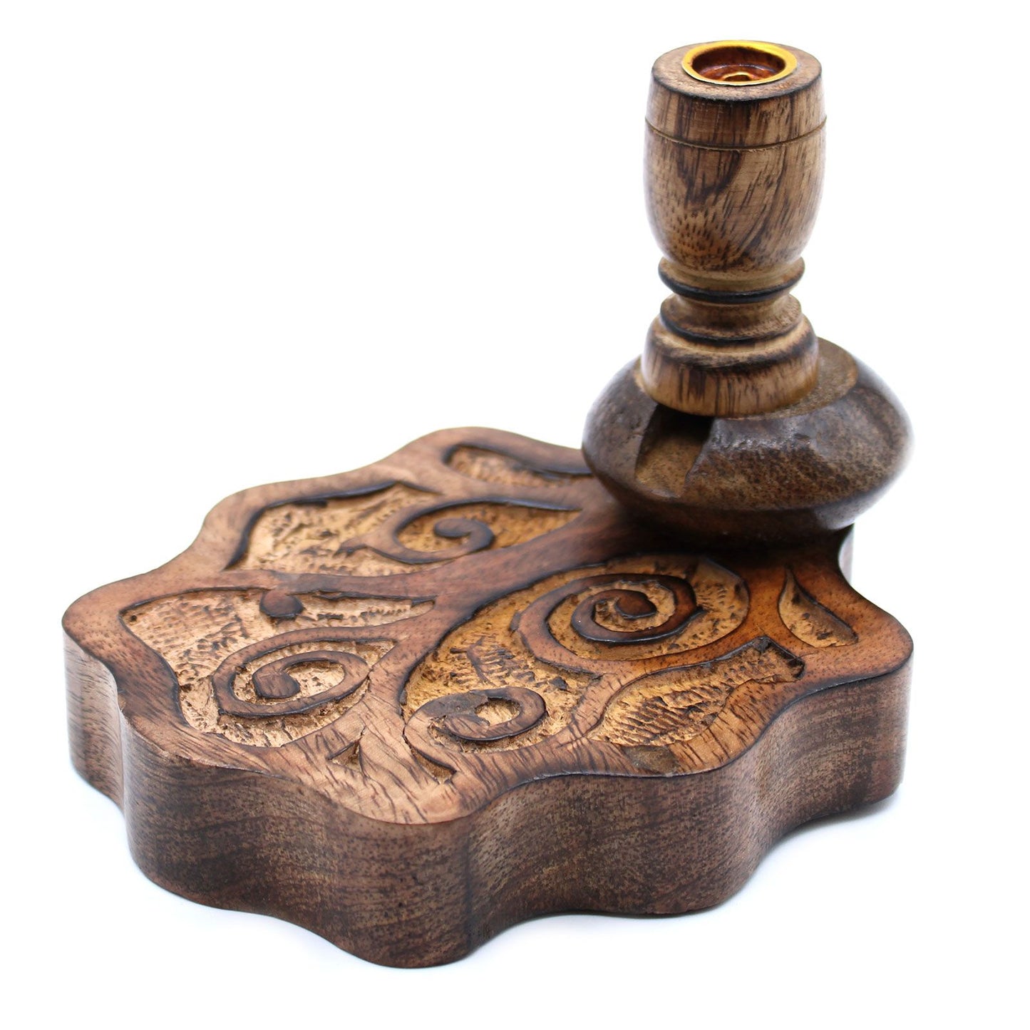 Sm Mango Wood Backflow Incense Burner - Tree of Life