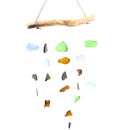 Driftwood & Sea Glass Five String Hanging – Multicolour